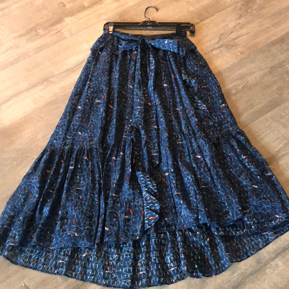 Ulla Johnson Silk Midi Skirt